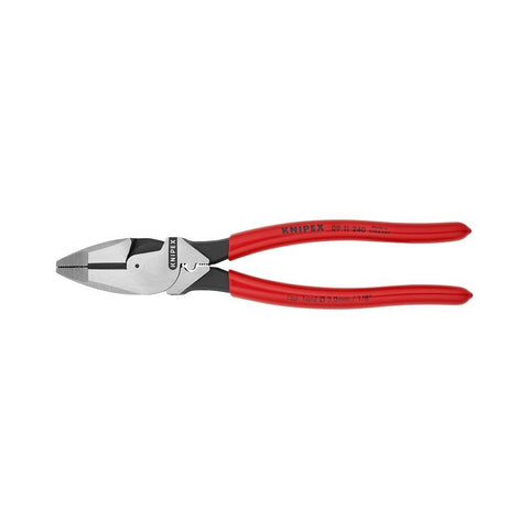 Knipex 09 11 240 Lineman's Pliers with Fish Tape Puller and Crimper - GCW Electrical Supply ltd.