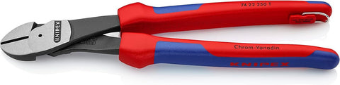 Knipex 74 22 250 T BKA 10" High Leverage Diagonal Cutter with Multi Component Handles and Tether - GCW Electrical Supply ltd.