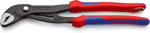 Knipex 87 02 300 T BKA 12" Cobra Water Pump Pliers, Multi Component Handles, Tether - GCW Electrical Supply ltd.