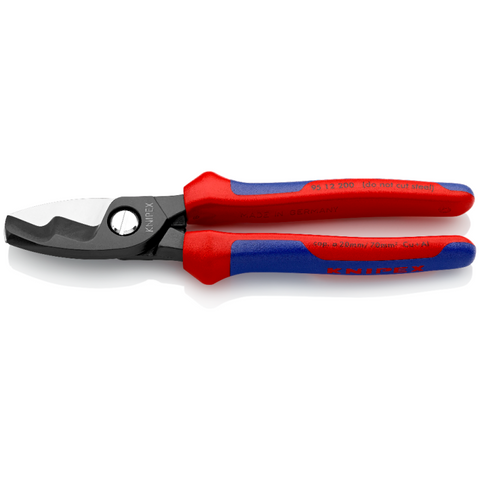Knipex 95 12 200 Cable Shears With Twin Cutting Edge and Multi Component Handles - GCW Electrical Supply ltd.
