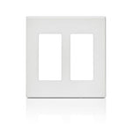 Two Gang Screwless Cover Plate - White - Great Canadian Wholesale Ltd.