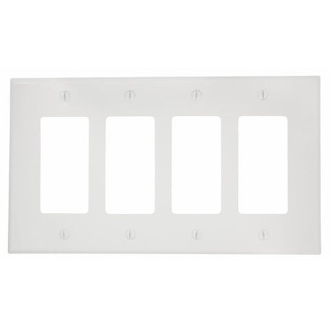 Four Gang Cover Plate - White - Great Canadian Wholesale Ltd.