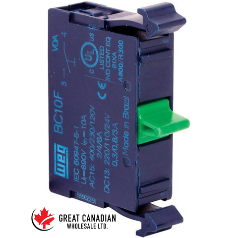 WEG BC10F-CSW Normally Open Contact Block - Great Canadian Wholesale Ltd.